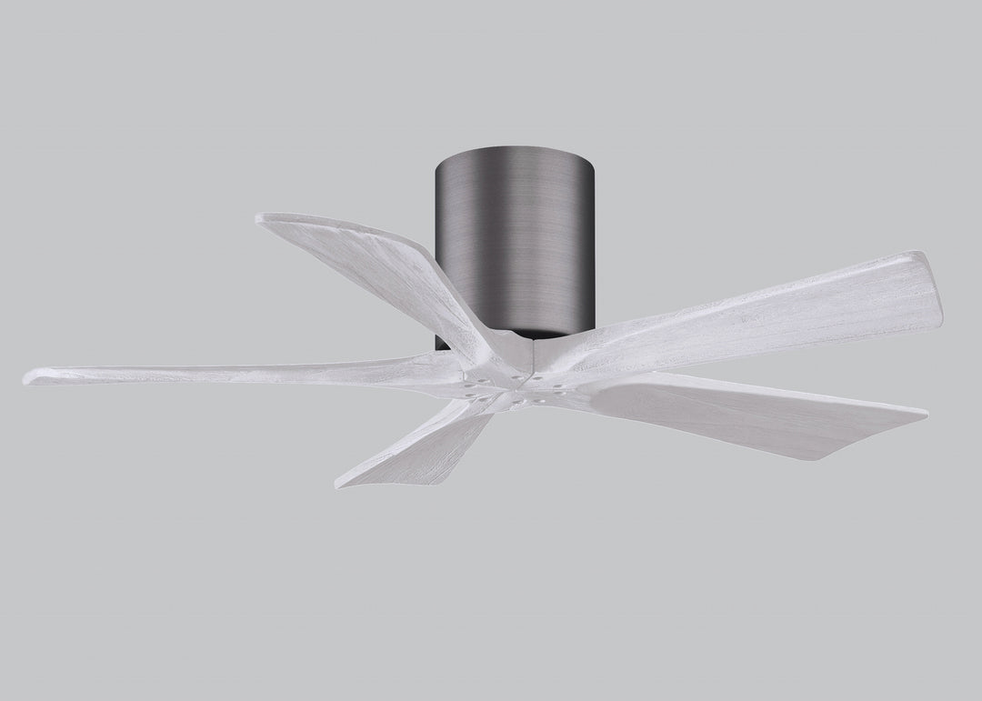 Matthews Fan Company Irene IR5H-BP-MWH-42 Ceiling Fan - Brushed Pewter, Matte White/