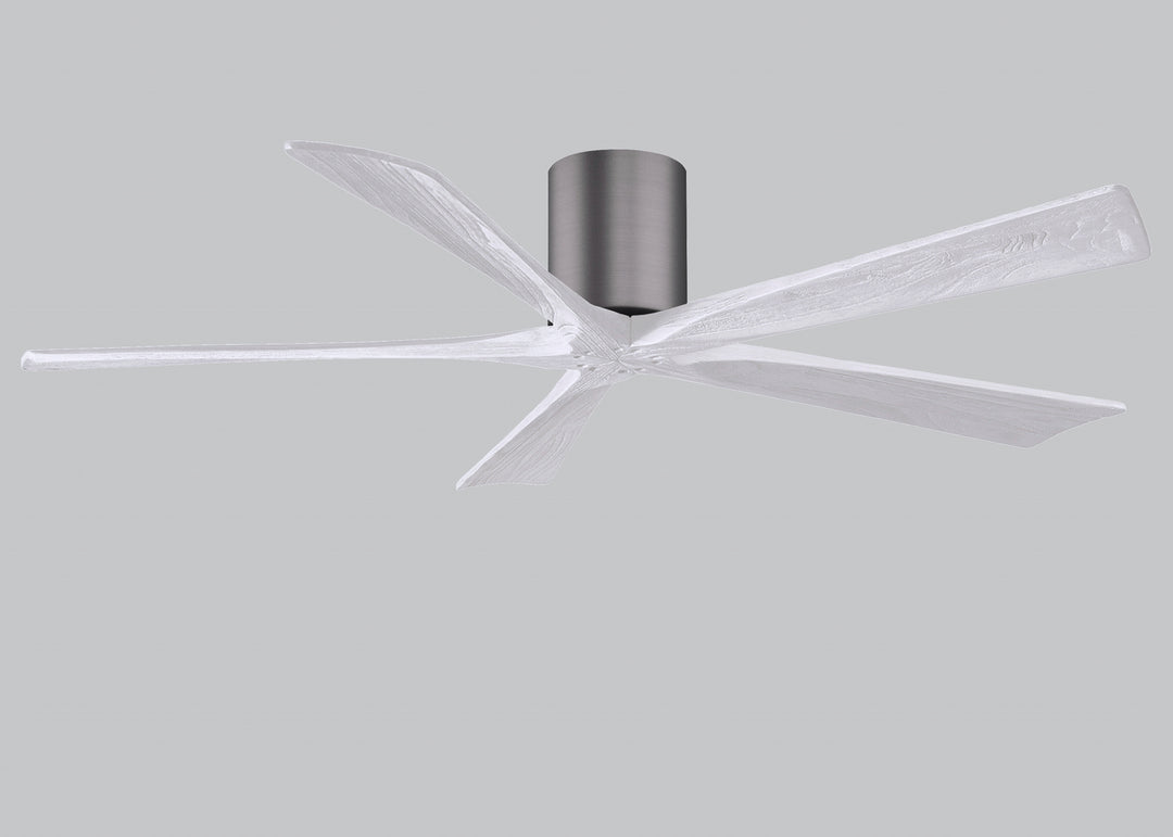 Matthews Fan Company Irene IR5H-BP-MWH-60 Ceiling Fan - Brushed Pewter, Matte White/