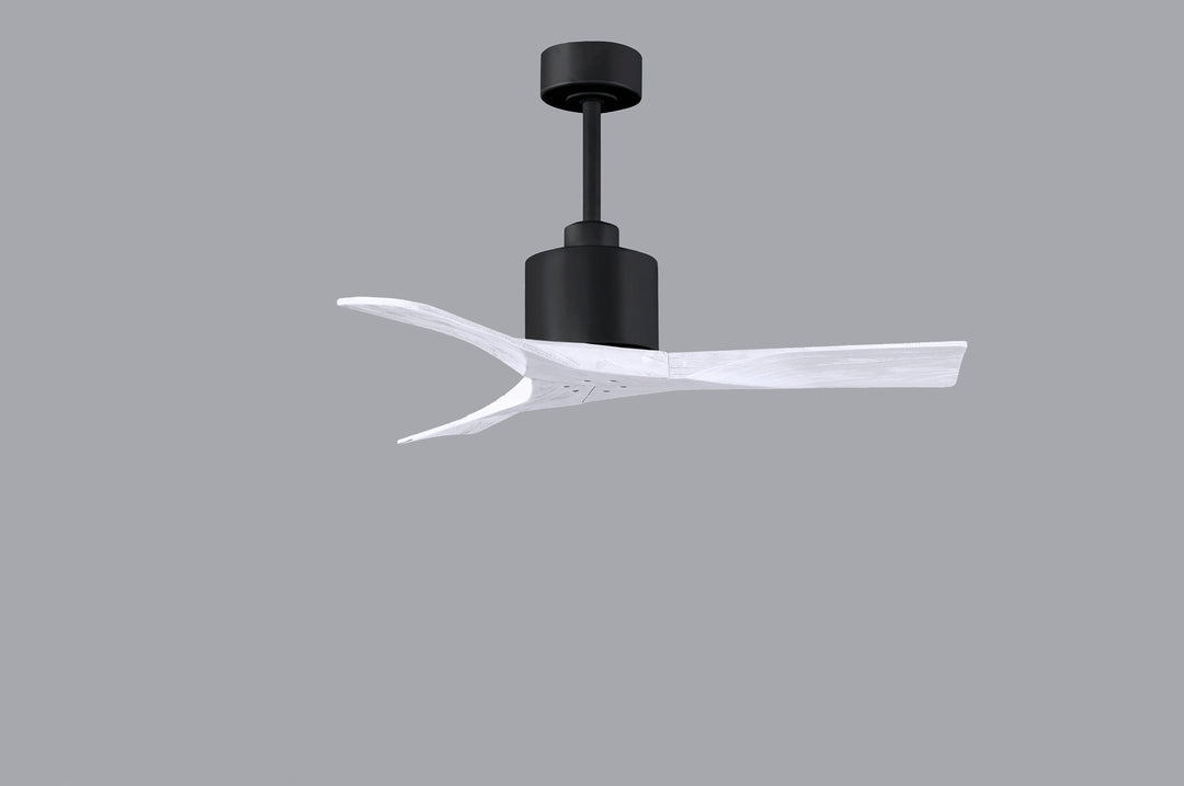 Matthews Fan Company Nan NK-BK-MWH-42 Ceiling Fan - Matte Black, Matte White/