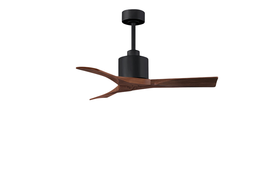 Matthews Fan Company Nan NK-BK-WA-42 Ceiling Fan - Matte Black, Walnut/