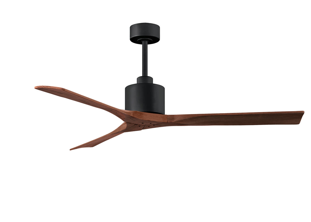 Matthews Fan Company Nan NK-BK-WA-60 Ceiling Fan - Matte Black, Walnut/