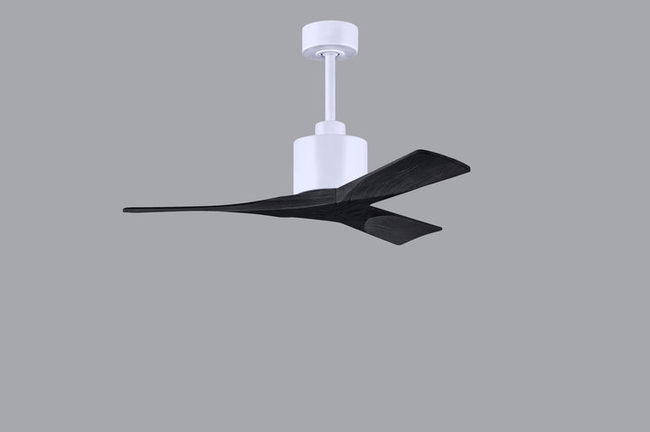 Matthews Fan Company Nan NK-MWH-BK-42 Ceiling Fan - Matte White, Matte Black/