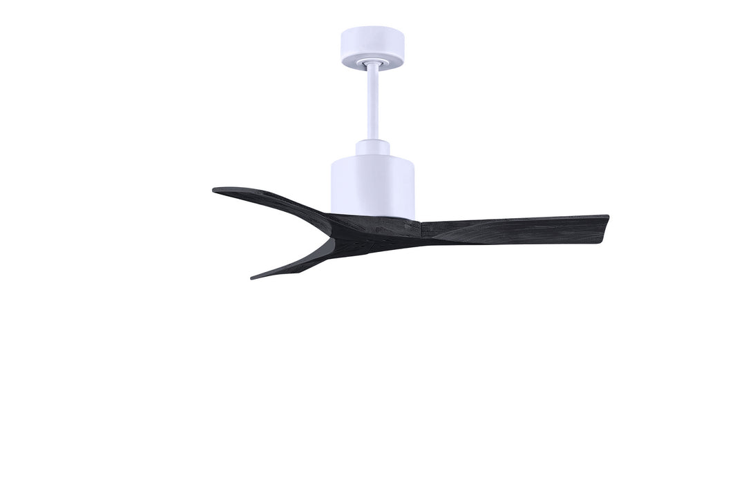 Matthews Fan Company Nan NK-MWH-BK-42 Ceiling Fan - Matte White, Matte Black/