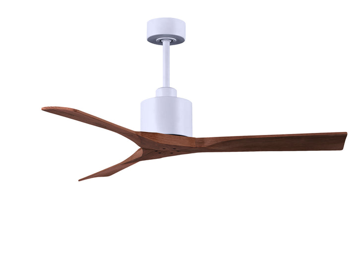 Matthews Fan Company Nan NK-MWH-WA-52 Ceiling Fan - Matte White, Walnut/