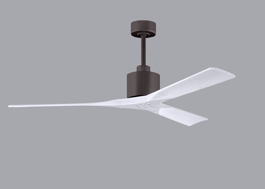 Matthews Fan Company Nan NK-TB-MWH-60 Ceiling Fan - Textured Bronze, Matte White/