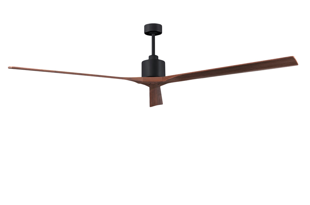 Matthews Fan Company Nan XL NKXL-BK-WA-90 Ceiling Fan - Matte Black, Walnut/