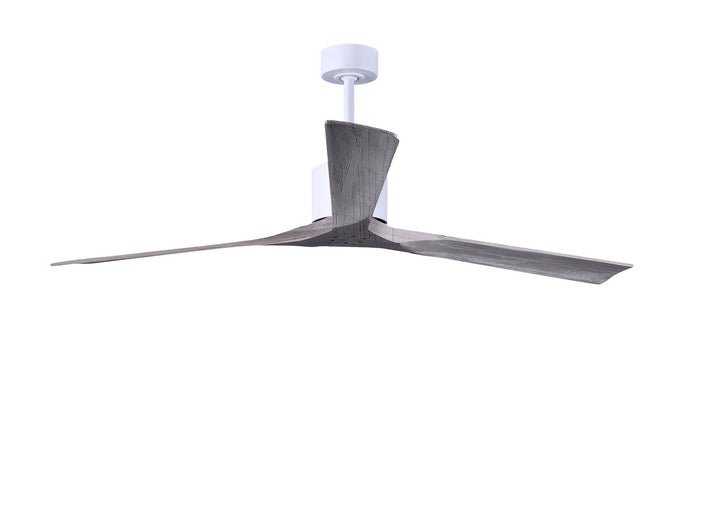 Matthews Fan Company Nan XL NKXL-MWH-BW-72 Ceiling Fan - Matte White, Barnwood Tone/