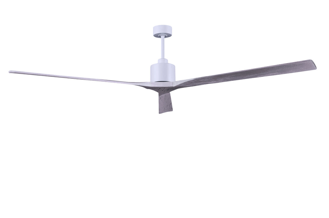 Matthews Fan Company Nan XL NKXL-MWH-BW-90 Ceiling Fan - Matte White, Barnwood Tone/