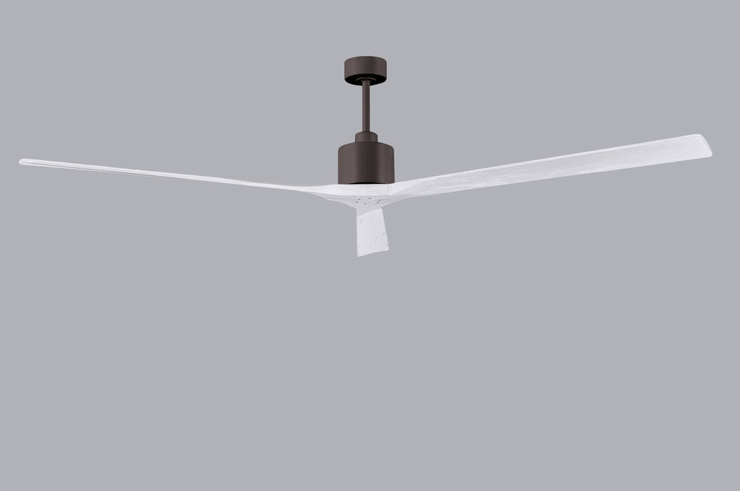 Matthews Fan Company Nan XL NKXL-TB-MWH-90 Ceiling Fan - Textured Bronze, Matte White/