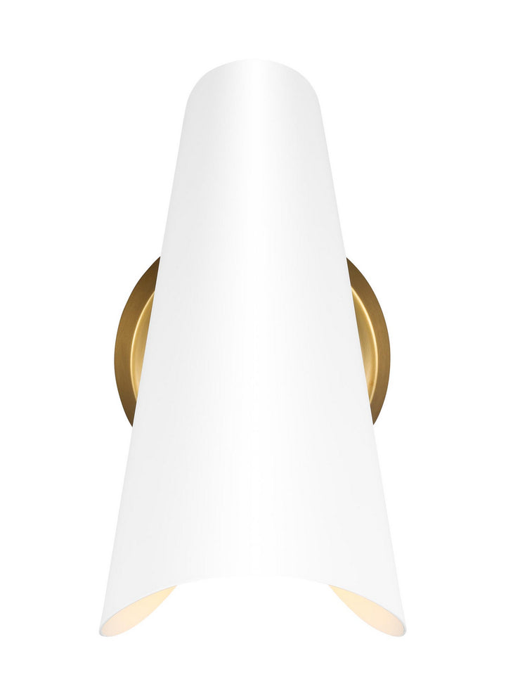 Visual Comfort Studio Tresa AEW1001BBSMWT Wall Light - Matte White and Burnished Brass