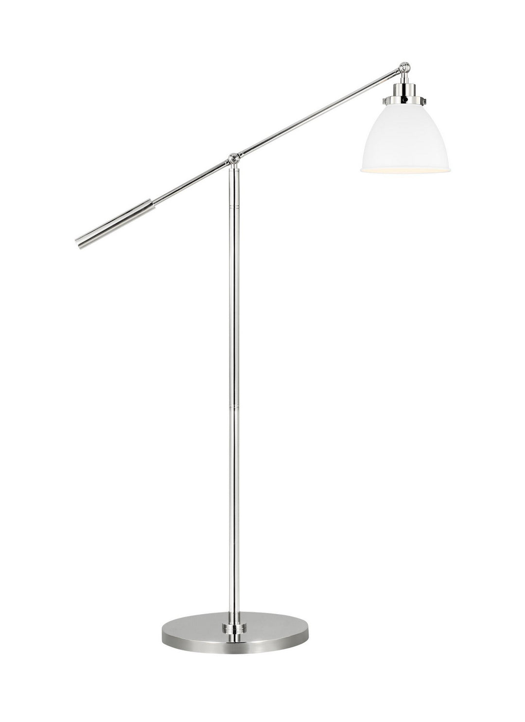 Visual Comfort Studio CT1131MWTPN1 Wellfleet One Light Floor Lamp Lamp Polished Nickel