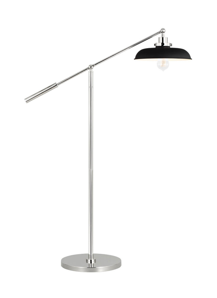 Visual Comfort Studio CT1141MBKPN1 Wellfleet One Light Floor Lamp Lamp Polished Nickel