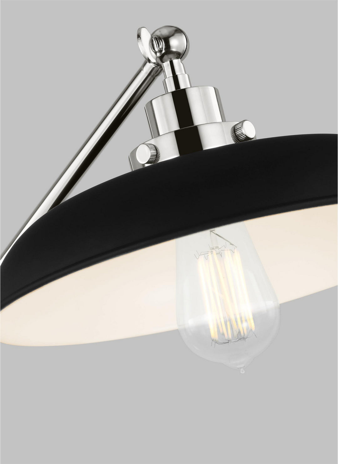 Visual Comfort Studio CT1141MBKPN1 Wellfleet One Light Floor Lamp Lamp Polished Nickel