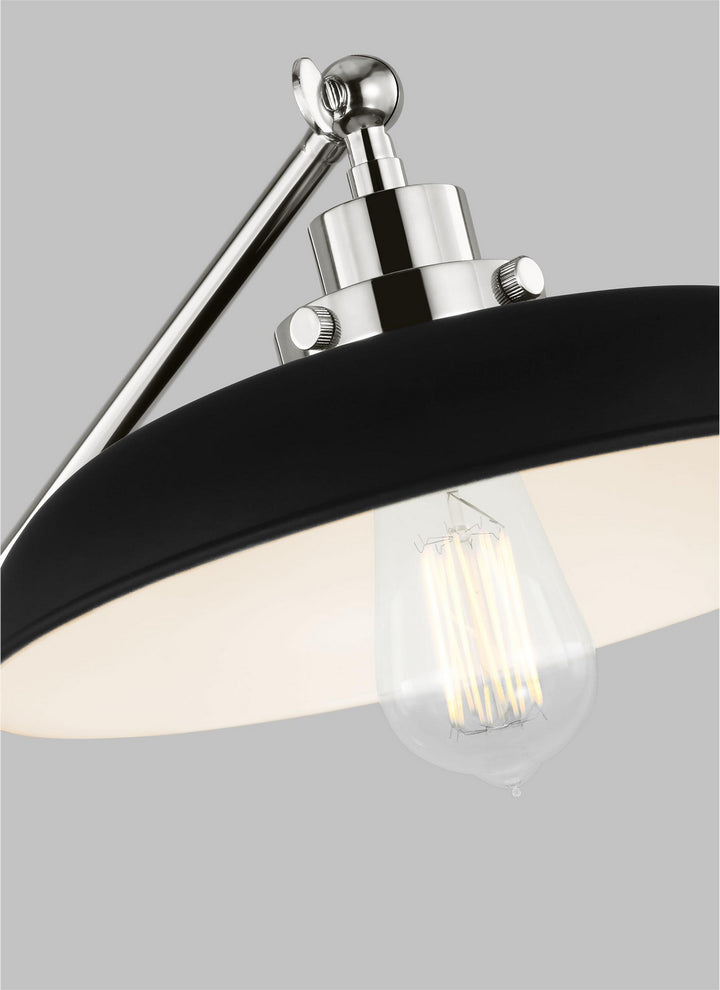 Visual Comfort Studio CT1141MBKPN1 Wellfleet One Light Floor Lamp Lamp Polished Nickel