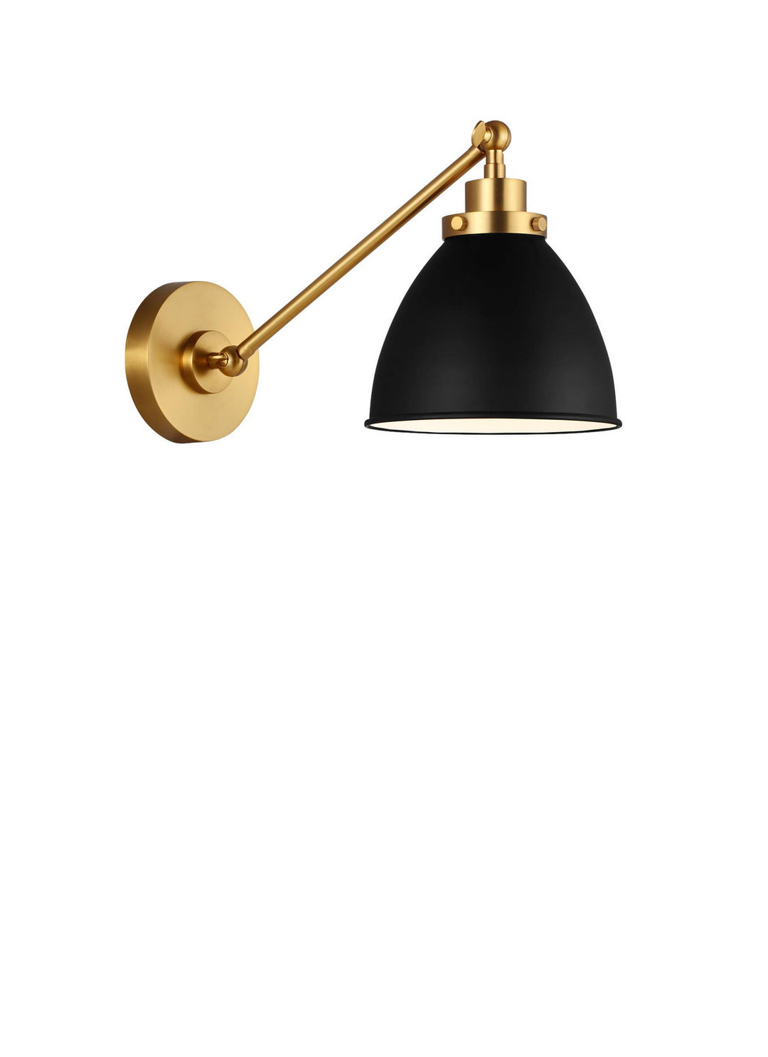 Visual Comfort Studio Wellfleet CW1131MBKBBS Wall Light - Midnight Black and Burnished Brass