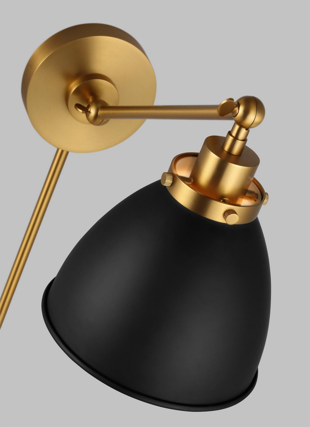 Visual Comfort Studio Wellfleet CW1131MBKBBS Wall Light - Midnight Black and Burnished Brass