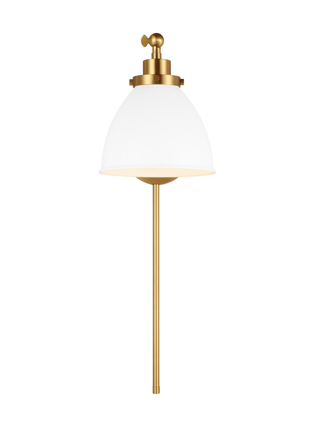 Visual Comfort Studio Wellfleet CW1131MWTBBS Wall Light - Matte White and Burnished Brass