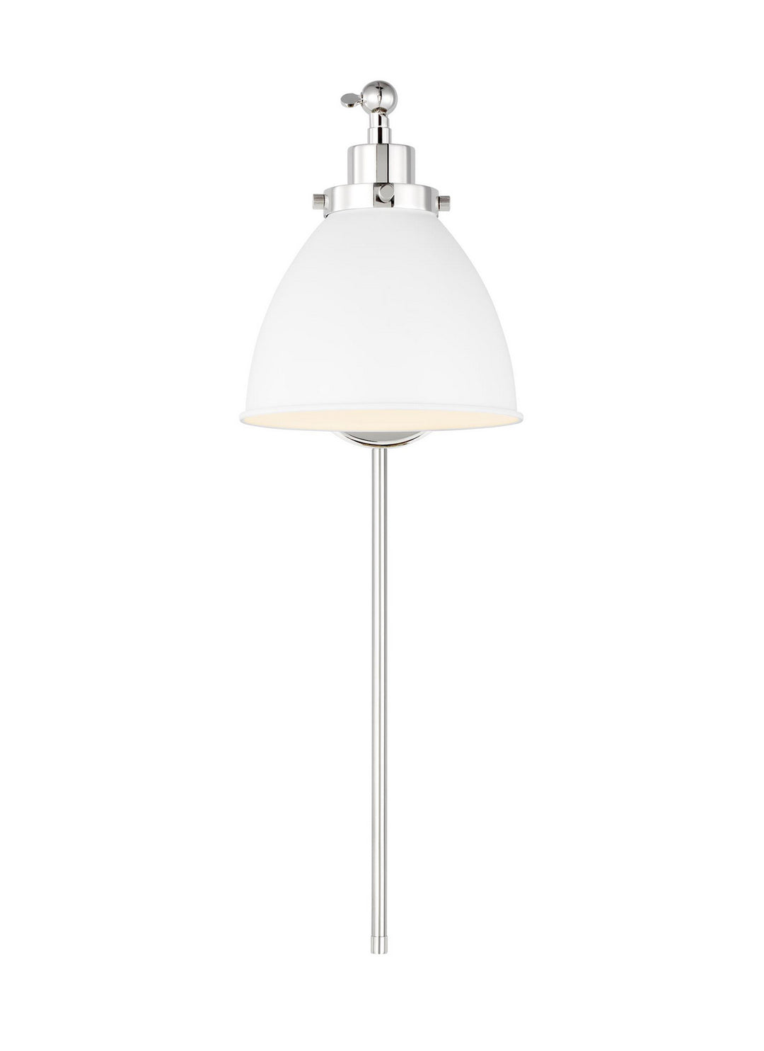 Visual Comfort Studio Wellfleet CW1131MWTPN Wall Light - Matte White and Polished Nickel