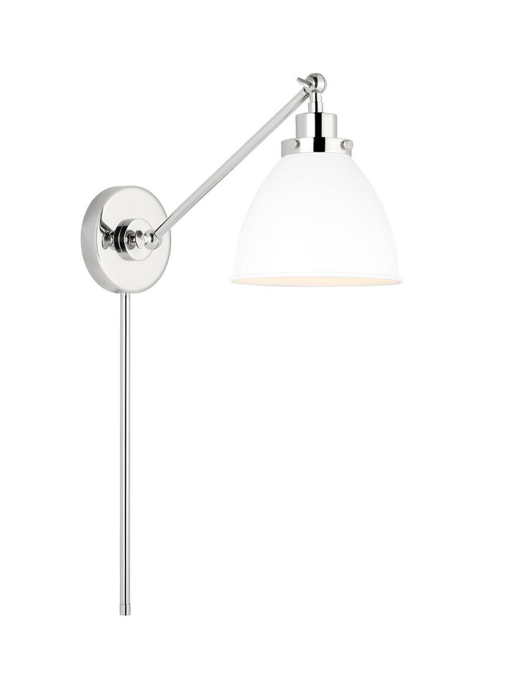 Visual Comfort Studio Wellfleet CW1131MWTPN Wall Light - Matte White and Polished Nickel