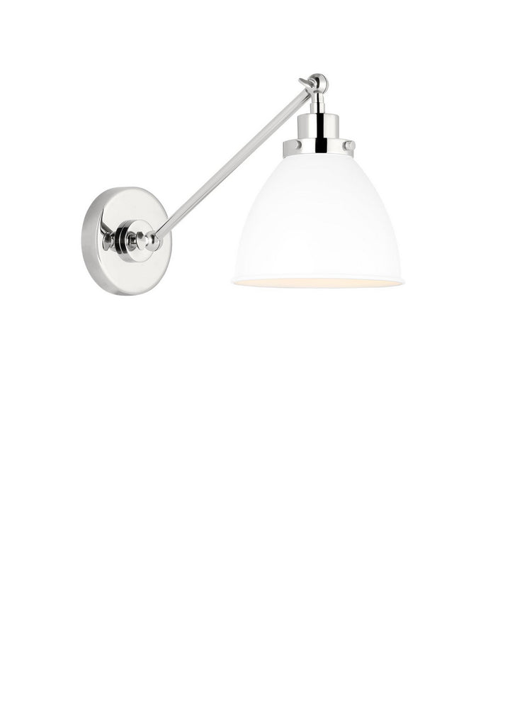Visual Comfort Studio Wellfleet CW1131MWTPN Wall Light - Matte White and Polished Nickel