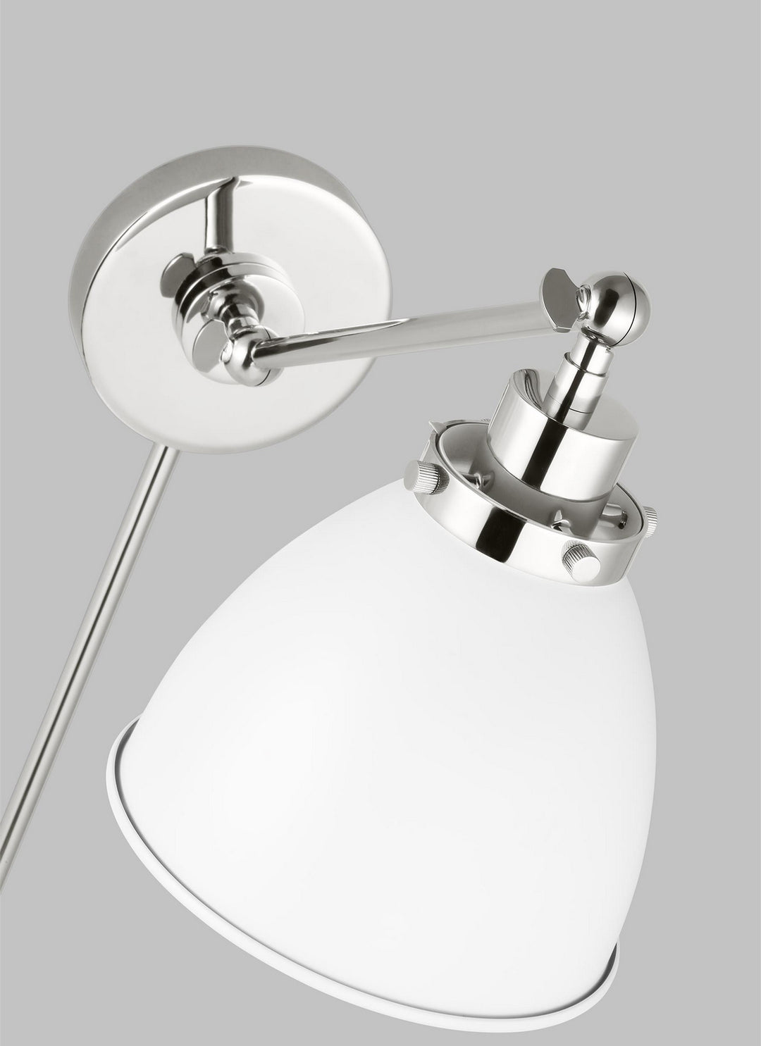 Visual Comfort Studio Wellfleet CW1131MWTPN Wall Light - Matte White and Polished Nickel