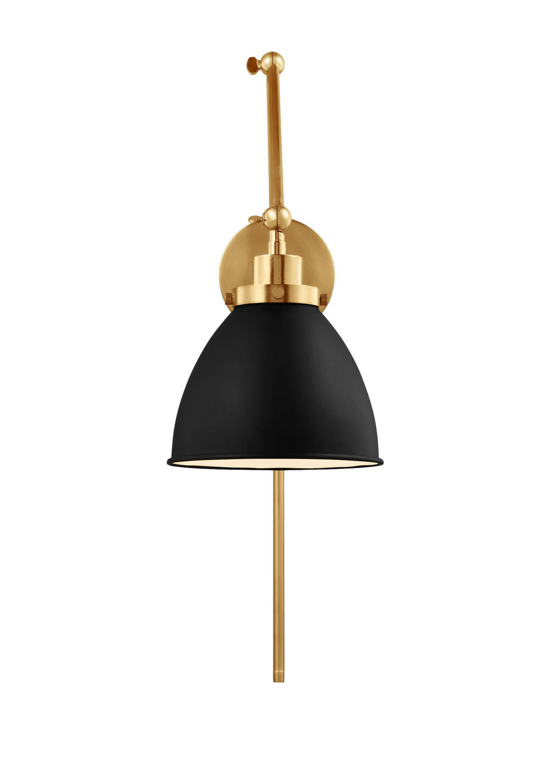 Visual Comfort Studio CW1161MBKBBS Wellfleet One Light Wall Sconce Lamp Brass - Antique