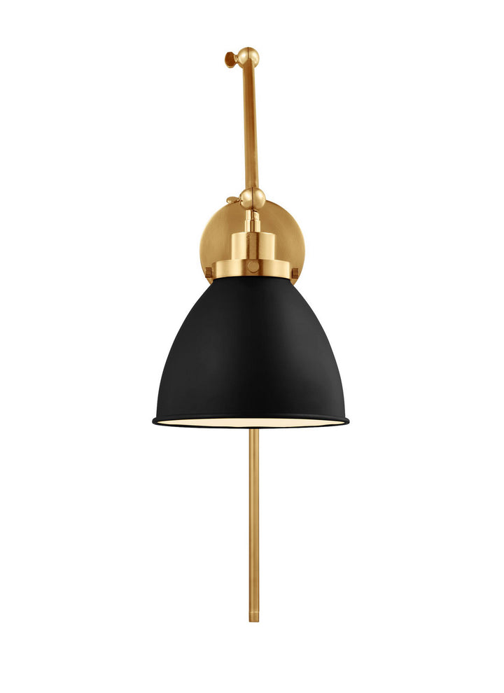 Visual Comfort Studio CW1161MBKBBS Wellfleet One Light Wall Sconce Lamp Brass - Antique