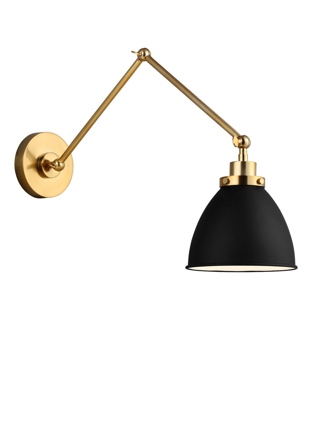 Visual Comfort Studio CW1161MBKBBS Wellfleet One Light Wall Sconce Lamp Brass - Antique