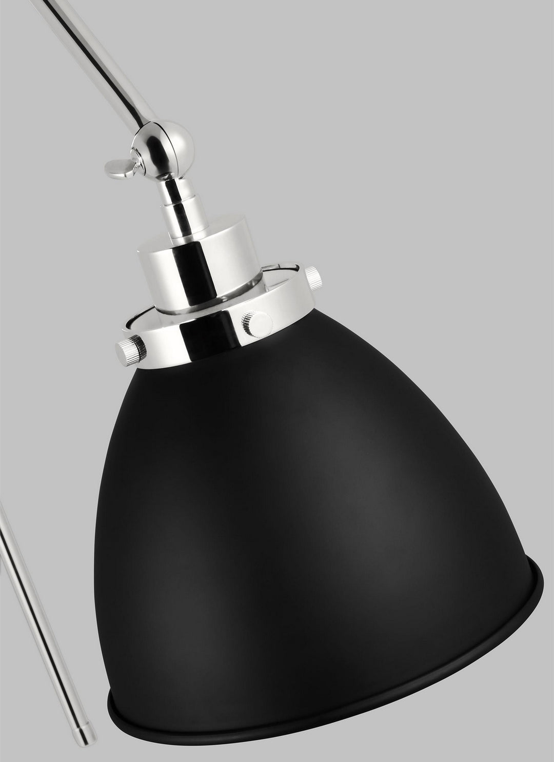 Visual Comfort Studio CW1161MBKPN Wellfleet One Light Wall Sconce Lamp Polished Nickel