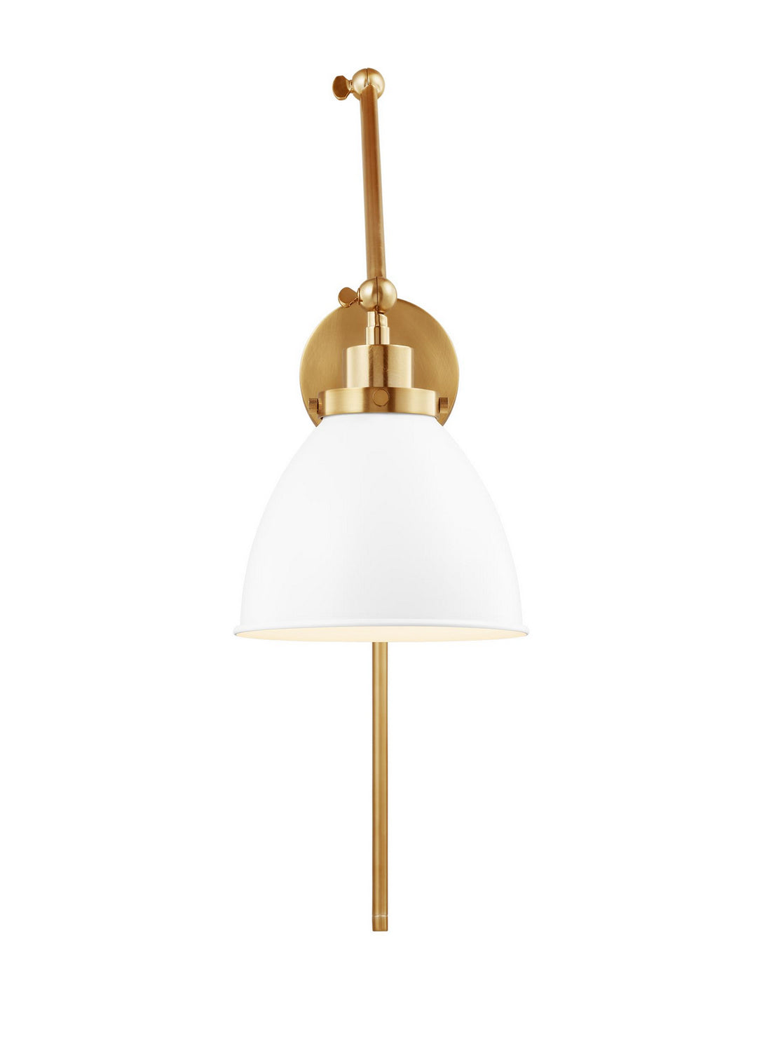 Visual Comfort Studio CW1161MWTBBS Wellfleet One Light Wall Sconce Lamp Brass - Antique