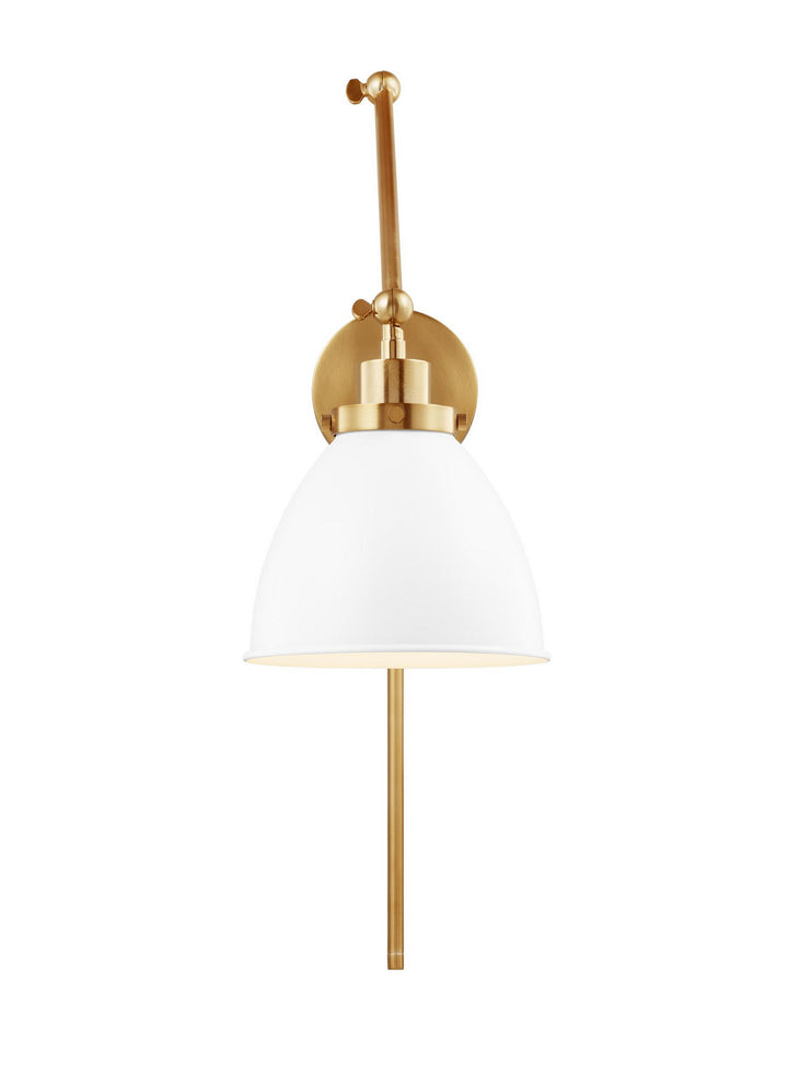 Visual Comfort Studio CW1161MWTBBS Wellfleet One Light Wall Sconce Lamp Brass - Antique