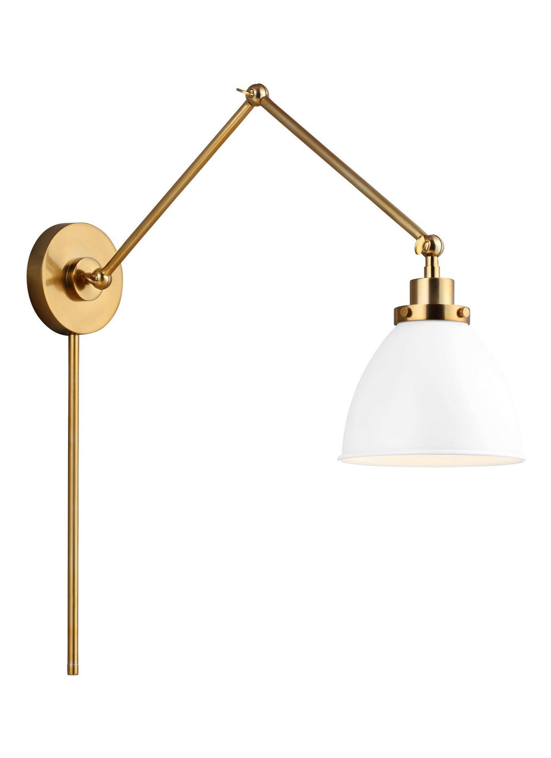 Visual Comfort Studio CW1161MWTBBS Wellfleet One Light Wall Sconce Lamp Brass - Antique