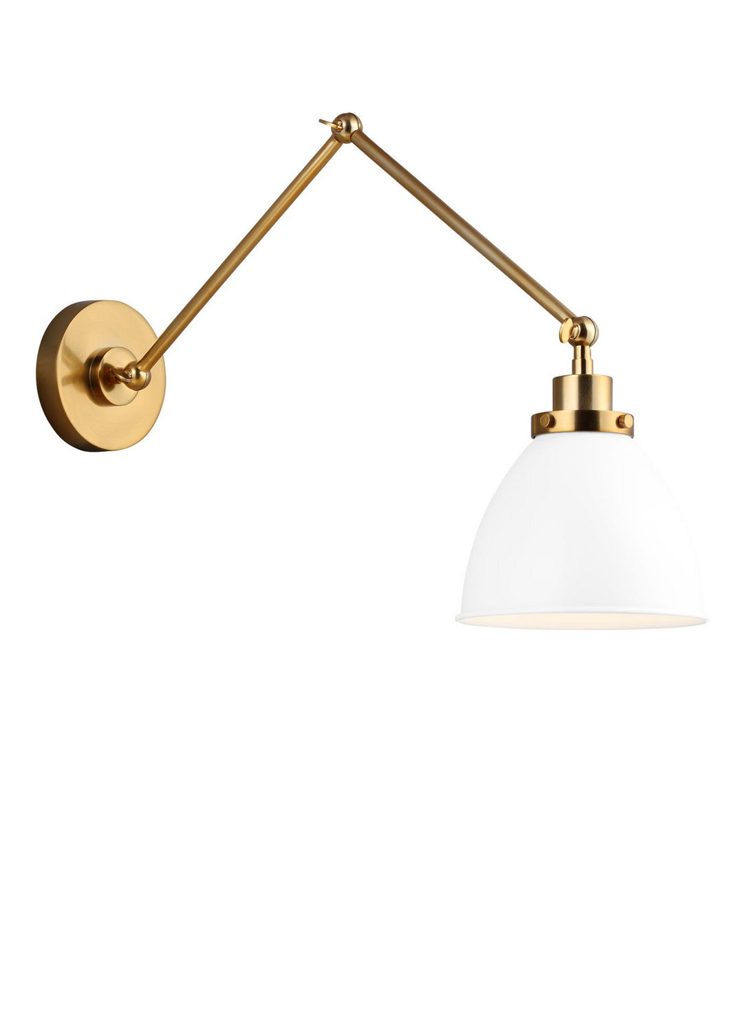 Visual Comfort Studio CW1161MWTBBS Wellfleet One Light Wall Sconce Lamp Brass - Antique