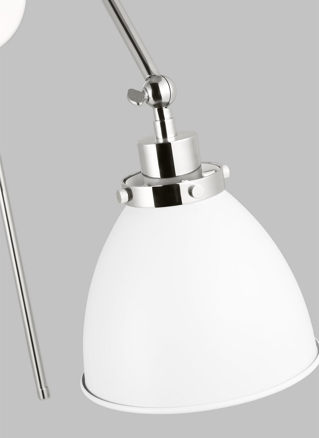 Visual Comfort Studio CW1161MWTPN Wellfleet One Light Wall Sconce Lamp Polished Nickel
