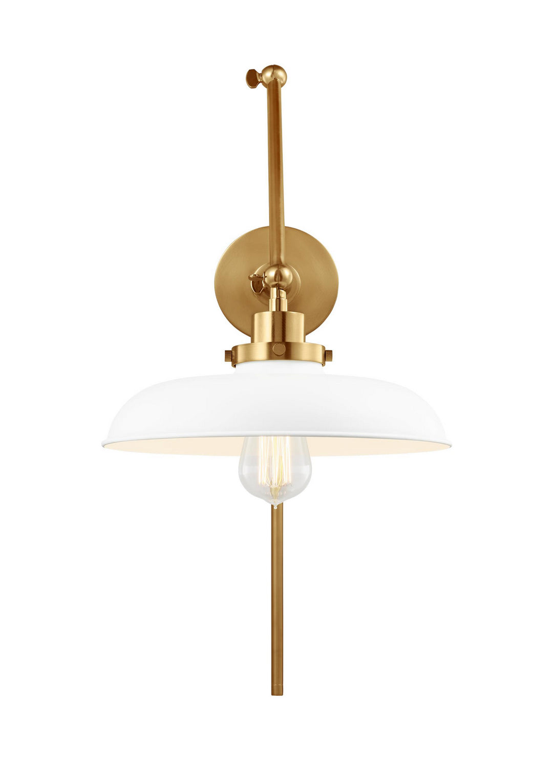 Visual Comfort Studio CW1171MWTBBS Wellfleet One Light Wall Sconce Lamp Brass - Antique