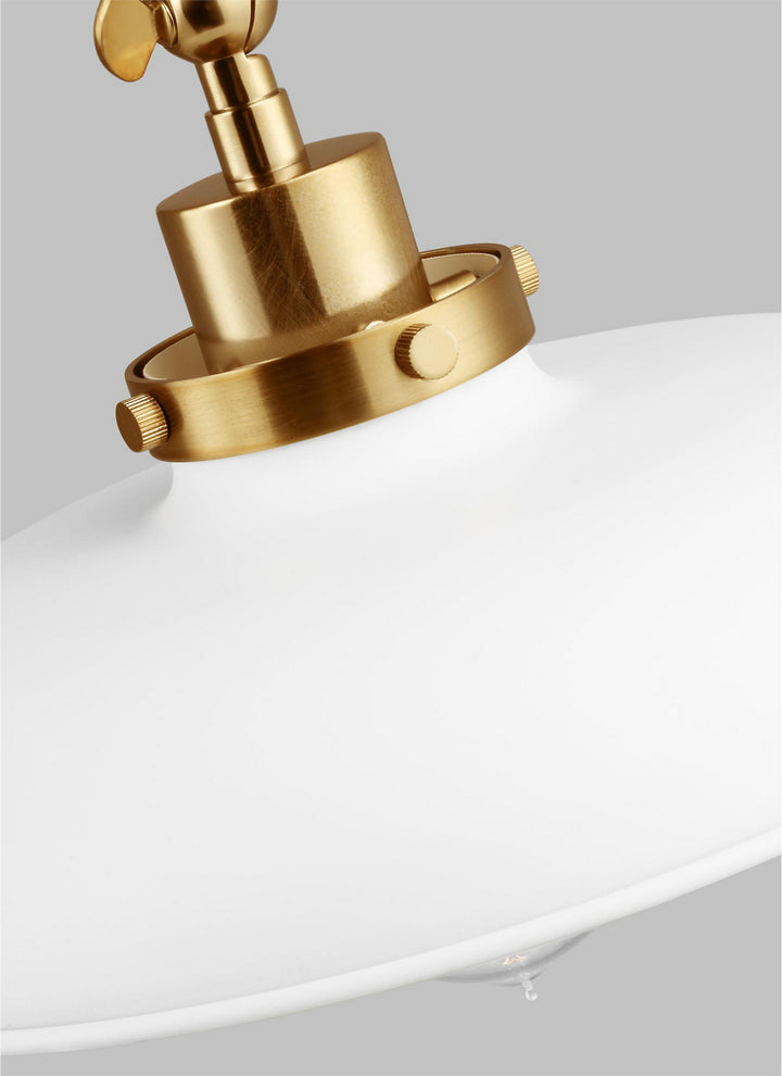 Visual Comfort Studio CW1171MWTBBS Wellfleet One Light Wall Sconce Lamp Brass - Antique