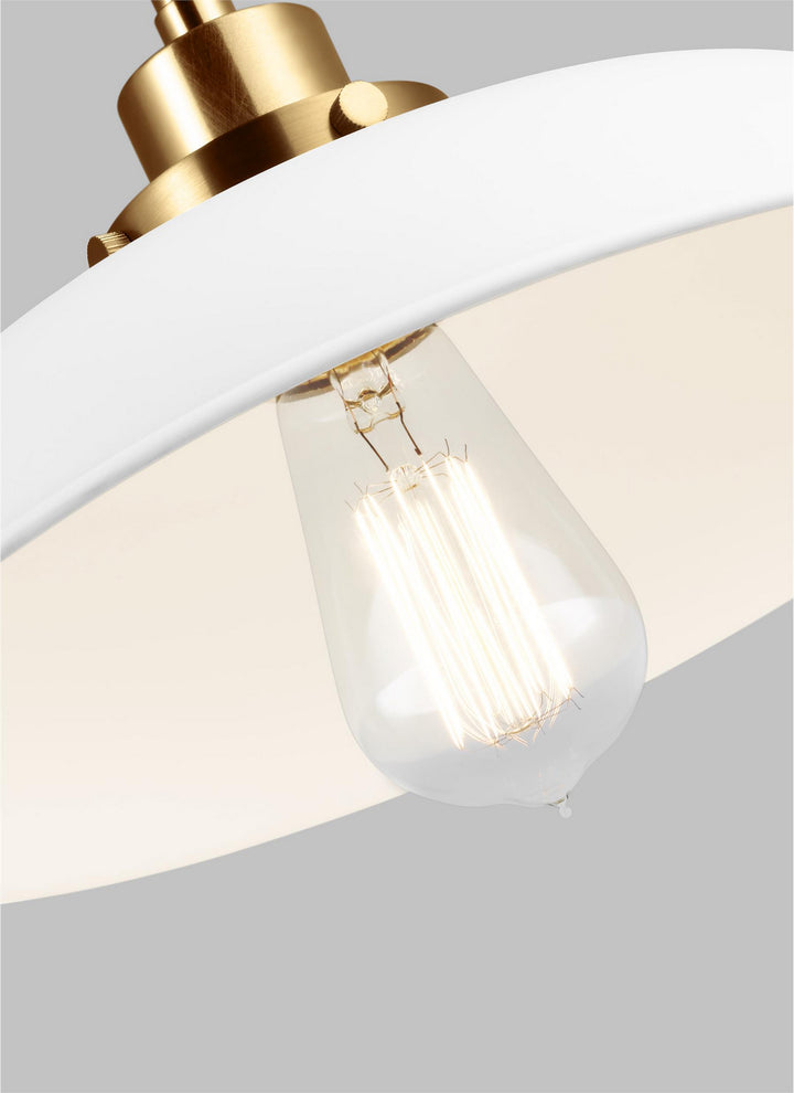 Visual Comfort Studio CW1171MWTBBS Wellfleet One Light Wall Sconce Lamp Brass - Antique