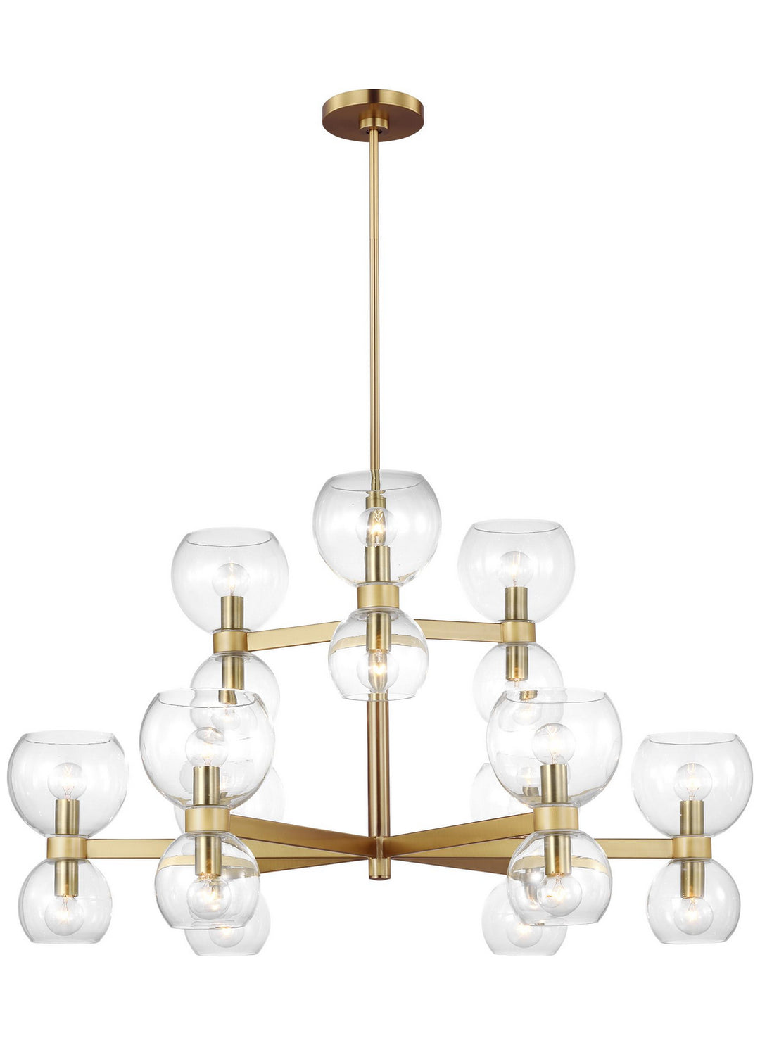 Visual Comfort Studio Londyn KSC10018BBSCG Chandelier Light - Burnished Brass with Clear Glass