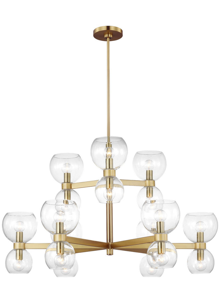 Visual Comfort Studio Londyn KSC10018BBSCG Chandelier Light - Burnished Brass with Clear Glass