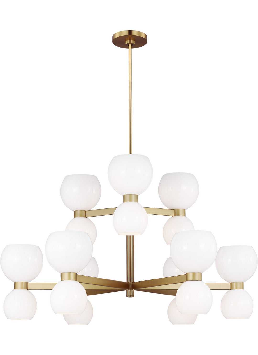Visual Comfort Studio Londyn KSC10018BBSMG Chandelier Light - Burnished Brass with Milk White Glass