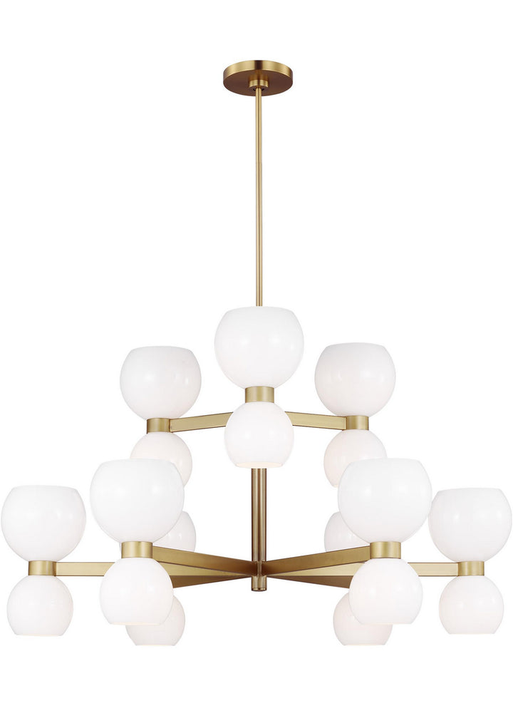 Visual Comfort Studio Londyn KSC10018BBSMG Chandelier Light - Burnished Brass with Milk White Glass