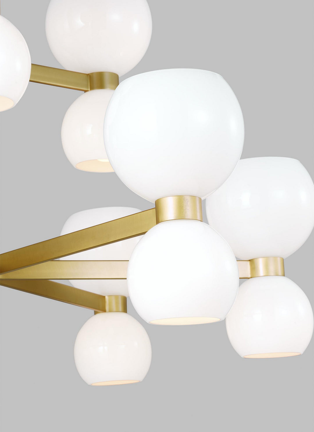 Visual Comfort Studio Londyn KSC10018BBSMG Chandelier Light - Burnished Brass with Milk White Glass