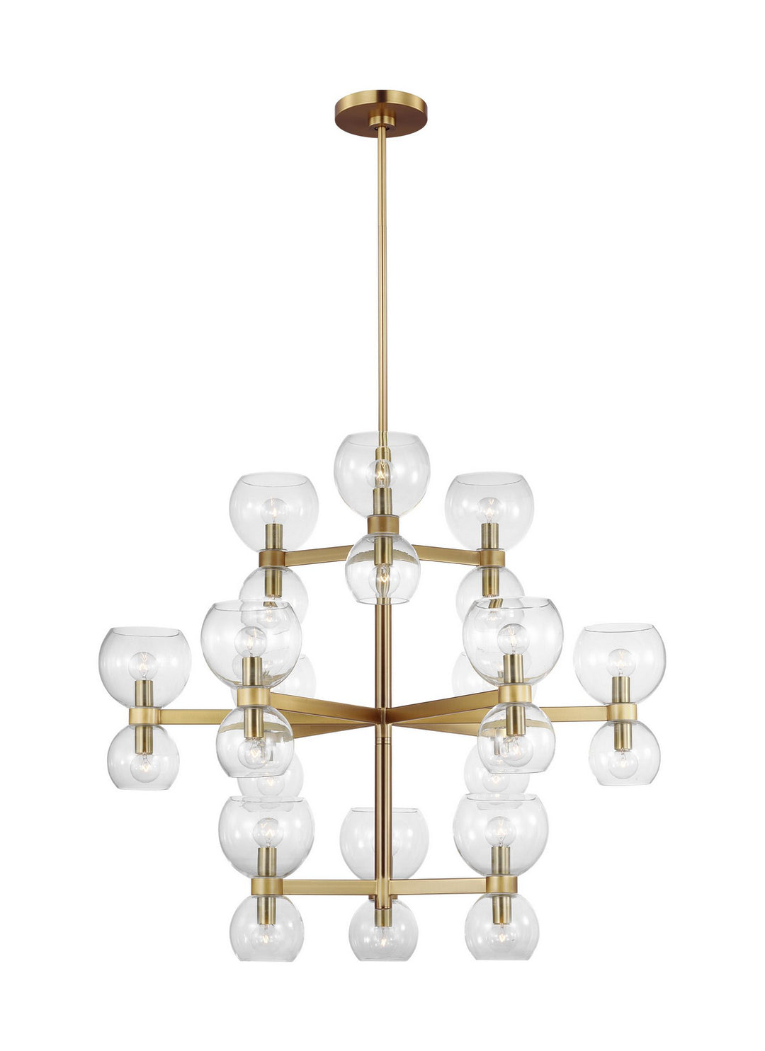 Visual Comfort Studio Londyn KSC10124BBSCG Chandelier Light - Burnished Brass with Clear Glass