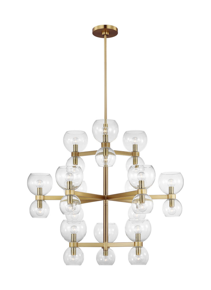Visual Comfort Studio Londyn KSC10124BBSCG Chandelier Light - Burnished Brass with Clear Glass