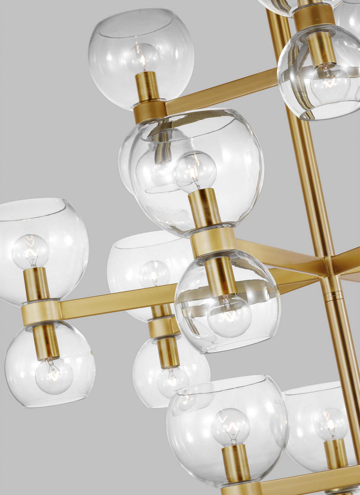 Visual Comfort Studio Londyn KSC10124BBSCG Chandelier Light - Burnished Brass with Clear Glass