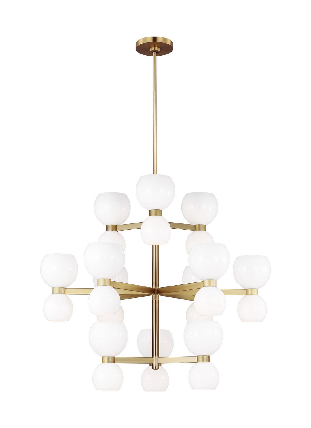 Visual Comfort Studio Londyn KSC10124BBSMG Chandelier Light - Burnished Brass with Milk White Glass