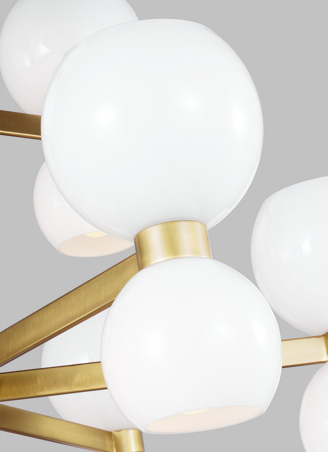 Visual Comfort Studio Londyn KSC10124BBSMG Chandelier Light - Burnished Brass with Milk White Glass