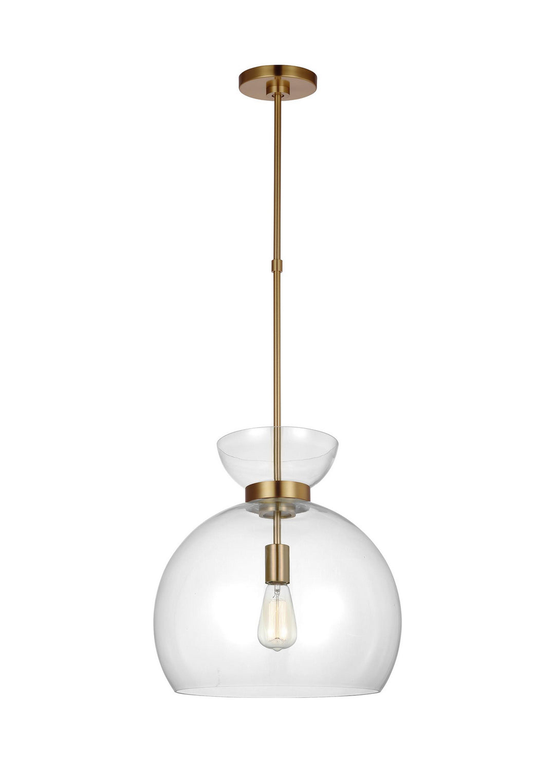 Visual Comfort Studio Londyn KSP1021BBSCG Pendant Light - Burnished Brass with Clear Glass