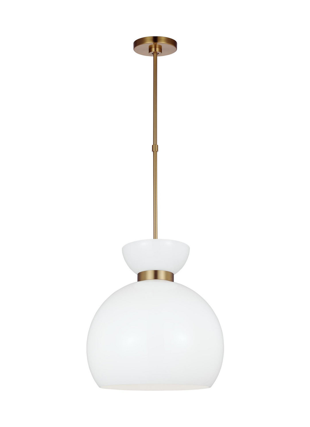 Visual Comfort Studio Londyn KSP1021BBSMG Pendant Light - Burnished Brass with Milk White Glass