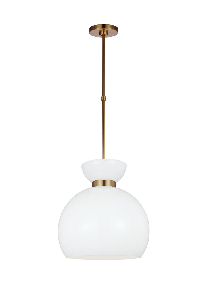 Visual Comfort Studio Londyn KSP1021BBSMG Pendant Light - Burnished Brass with Milk White Glass